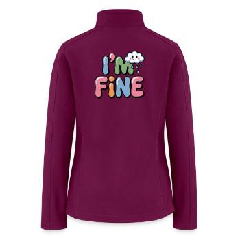 i m fine design - Women’s Soft Shell Jacket - raspberry - Back