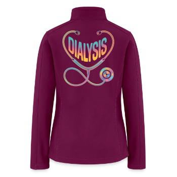Rainbow Diagnosis Stethoscope Heart - Women’s Soft Shell Jacket - raspberry - Back