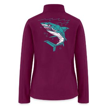 Polygon Shark - Women’s Soft Shell Jacket - raspberry - Back
