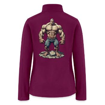 Core Crusher Ab Workout Powerlifting - Women’s Soft Shell Jacket - raspberry - Back