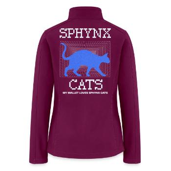 Hairless Sphynx Cats Funny - Women’s Soft Shell Jacket - raspberry - Back
