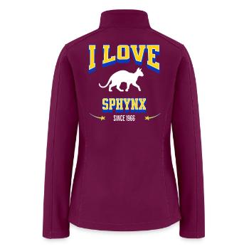 Love Spyhnx Cat Lover  - Women’s Soft Shell Jacket - raspberry - Back