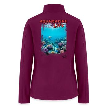 Ocean Soul: Raw Depths - Women’s Soft Shell Jacket - raspberry - Back