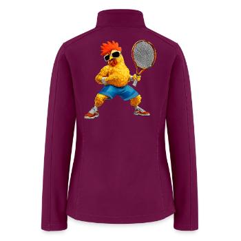 Chicken tennis player - Women’s Soft Shell Jacket - raspberry - Back