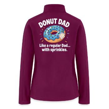 Donut Dad Sprinkles Tee - Women’s Soft Shell Jacket - raspberry - Back