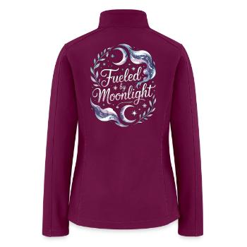 Witchcraft Fueled By Moonlight Sorcery Astrology - Women’s Soft Shell Jacket - raspberry - Back