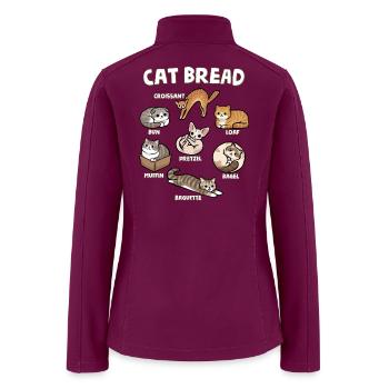Cat Bread - Women’s Soft Shell Jacket - raspberry - Back
