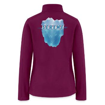 Serene Depth: The Strategic Peak Vision - Women’s Soft Shell Jacket - raspberry - Back