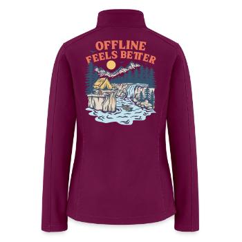 Offline Feels Better - Women’s Soft Shell Jacket - raspberry - Back