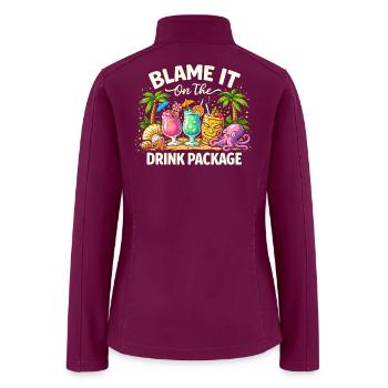 Blame It On The Drink Package - Women’s Soft Shell Jacket - raspberry - Back