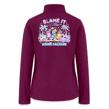 Blame It On The Drink Package - Women’s Soft Shell Jacket - raspberry - Back