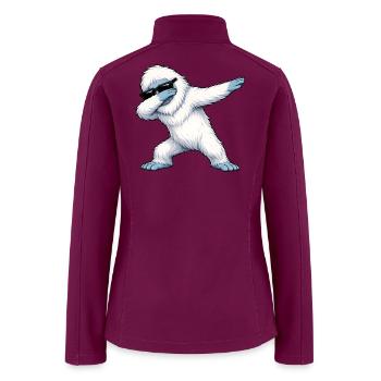 Dabbing Yeti - Women’s Soft Shell Jacket - raspberry - Back