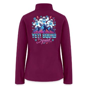 Yeti Squad Ski Snowboard Winter - Women’s Soft Shell Jacket - raspberry - Back