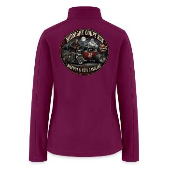 Midnight Coupe Run: Bigfoot & Yeti - Women’s Soft Shell Jacket - raspberry - Back