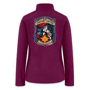 Comfort Eating Emblem - Women’s Soft Shell Jacket - raspberry - Back