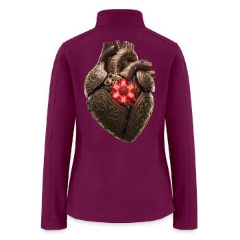 Ornate Steampunk Heart Core - Women’s Soft Shell Jacket - raspberry - Back