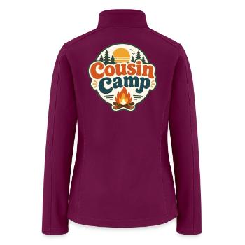Cousin Camp Sunset Campfire - Women’s Soft Shell Jacket - raspberry - Back