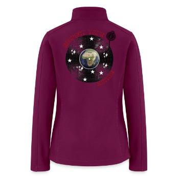 Retro Vinyl Respect Your Mother Earth Vintage - Women’s Soft Shell Jacket - raspberry - Back