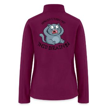 Anxious British Shorthair Cat - Women’s Soft Shell Jacket - raspberry - Back