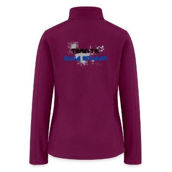 Blue Screen Glitch Splash - Women’s Soft Shell Jacket - raspberry - Back