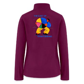 The Cost of Overthinking Pie - Women’s Soft Shell Jacket - raspberry - Back