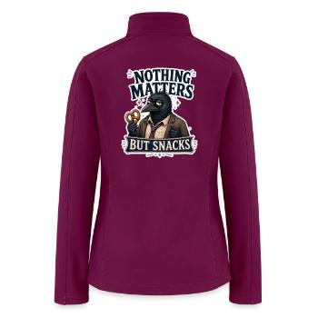 Nothing Matters But Snacks - Women’s Soft Shell Jacket - raspberry - Back