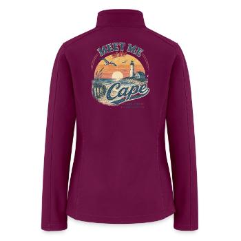 Meet Me at the Cape – Cape Cod Beach T-Shirt - Women’s Soft Shell Jacket - raspberry - Back