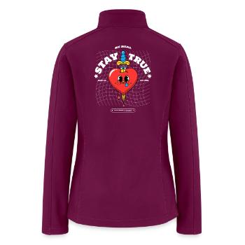 Crimson Heart Dagger Tattoo Clipart - Women’s Soft Shell Jacket - raspberry - Back
