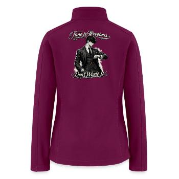 Time is Precious: Don’t Waste It - Women’s Soft Shell Jacket - raspberry - Back