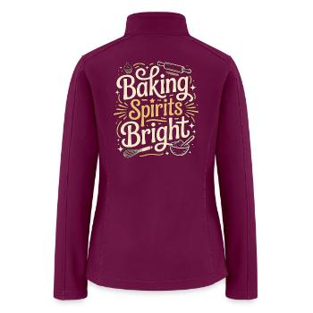 Restaurant Chef Baking Spirits Bright Head Chef - Women’s Soft Shell Jacket - raspberry - Back