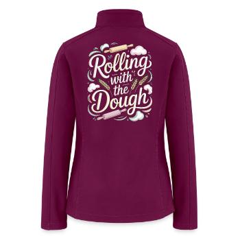 Restaurant Chef Rolling With The Culinary Arts - Women’s Soft Shell Jacket - raspberry - Back