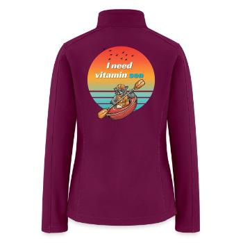 Summer vibes with sunset at the sea - Women’s Soft Shell Jacket - raspberry - Back