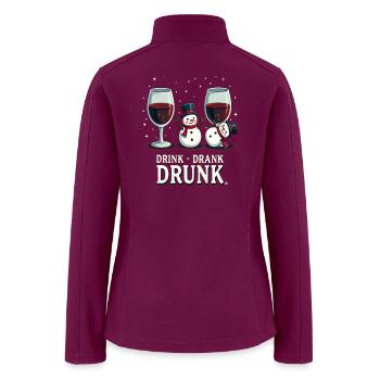 Drink Drink Drunk Snowmen - Women’s Soft Shell Jacket - raspberry - Back