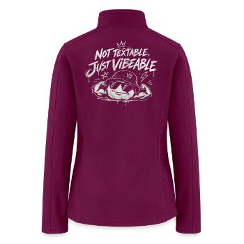 Vibeable Crowned Flex Graffiti - Women’s Soft Shell Jacket - raspberry - Back