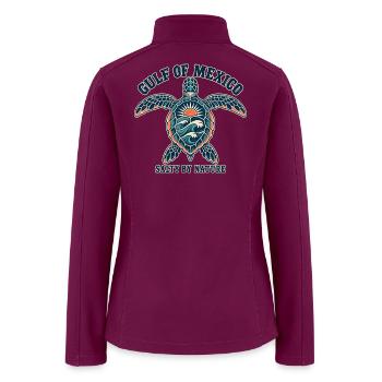 Mexico Sea Turtle - Women’s Soft Shell Jacket - raspberry - Back