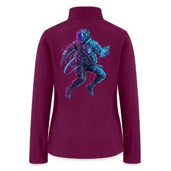 Neon Astronaut Holo - Women’s Soft Shell Jacket - raspberry - Back