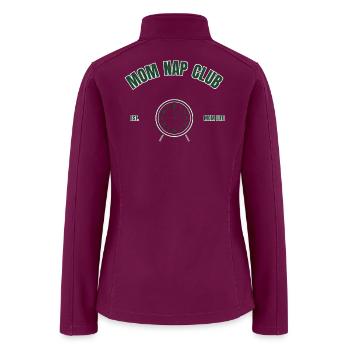 Mom Nap Club Clock Logo - Women’s Soft Shell Jacket - raspberry - Back