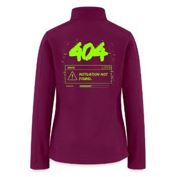Neon 404 Error Glitch - Women’s Soft Shell Jacket - raspberry - Back