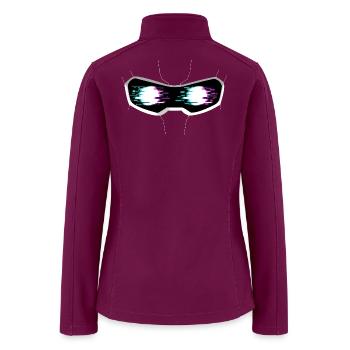 Neon Glitch Goggles - Women’s Soft Shell Jacket - raspberry - Back
