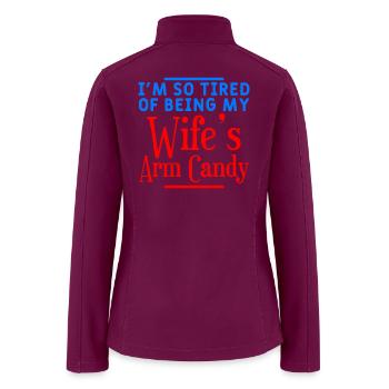 Husband And Wife - Women’s Soft Shell Jacket - raspberry - Back