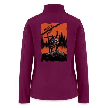 Star Spangled Fascism - Women’s Soft Shell Jacket - raspberry - Back