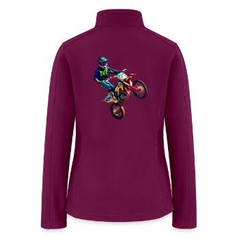 Motocross - Women’s Soft Shell Jacket - raspberry - Back