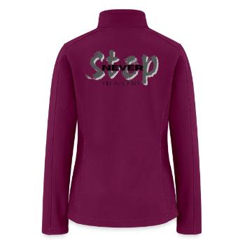 Never stop - Women’s Soft Shell Jacket - raspberry - Back