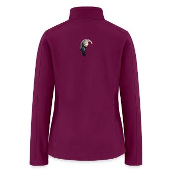 Cybernetic Mask with Blue Core - Women’s Soft Shell Jacket - raspberry - Back