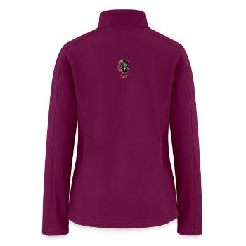 Timekeeper Tiger Split Clock - Women’s Soft Shell Jacket - raspberry - Back