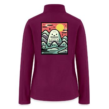 Chibi Cool Snow Mountain - Women’s Soft Shell Jacket - raspberry - Back