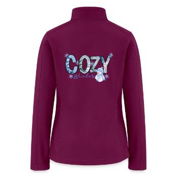 Cozy Winter hoodies, comfy sweatshirts - Women’s Soft Shell Jacket - raspberry - Back