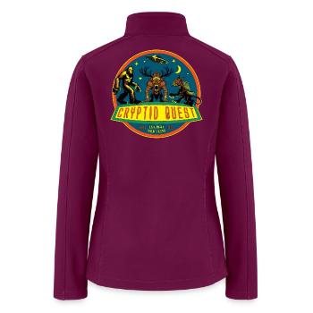 Cryptid Quest - Women’s Soft Shell Jacket - raspberry - Back