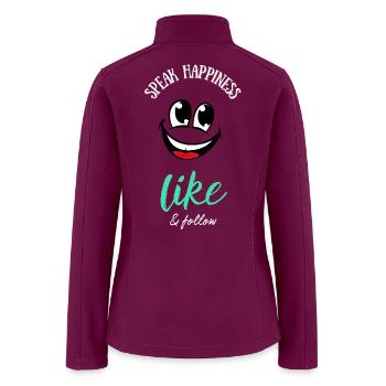 Speak Happiness - Women’s Soft Shell Jacket - raspberry - Back