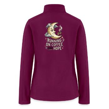 Moonlit Coffee and Hope - Women’s Soft Shell Jacket - raspberry - Back
